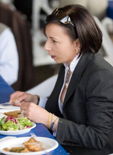 lady in restaurant