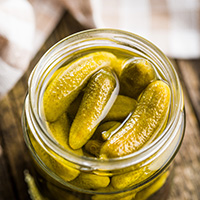 Pickles. Preserved cucumbers.